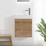 18'' Floating Wall-Mounted Bathroom Vanity with White Resin Sink & Soft-Close Cabinet Door W99936260