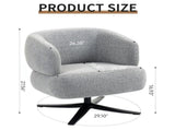 Cuddle-style leisure swivel sofa chair, suitable for balconies, studies and living rooms, grey W3248P354261