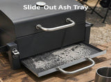 65 x 47 x 49 cm Black Tabletop Charcoal Grill with Chimney and Handle 700&degC High-Temperature 24264518