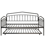 Fox twin daybed with twin trundle, Black B083P154245