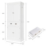 ZNTS FCH Single Drawer Double Door Storage Cabinet White 56206735