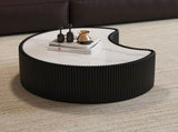 Light Sintered stone Top Stylish Irregular Shape Leather Coffee modern Sofa Table for Living Room W3081P411157
