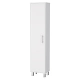 ZNTS Andrews 1-Door 5-Shelf Tall Storage Cabinet White B062103263