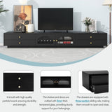ON-TREND Luxurious TV Stand with Fluted Glass Doors, Elegant and Functional Media Console for TVs Up WF311903AAB
