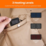 USB Heated Blanket Electric Heated Poncho Shawl Wrap Throw with Zipper Arm Holes Pocket 3 Heating 58775955
