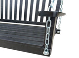 Front Porch Swing with Armrests, Wood Bench Swing with Hanging Chains,for Outdoor Patio ,Garden W49543721