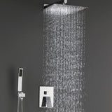 ZNTS Bathroom Luxury Rain Mixer Combo Set Wall Mounted Rainfall Shower Head System Polished Chrome, W1932123650