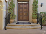 Matte Black Outdoor 2-Step Iron Handrail 88454431
