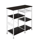 ZNTS 35.5" Kitchen Baker's Rack Utility Storage Shelf Microwave Stand 3-Tier 3-Tier Table For Spice Rack 41555443