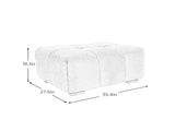 33 White Sofas White Chenille - Armless Seat and ottoman W714P292682