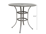 ZNTS 42 Inches Cast Aluminum Round Bar Table B010119306