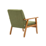 ZNTS Accent Chairs Set of 2 with Table, Mid Century Modern Accent Chair, Wood and Fabric Armchairs 88497924