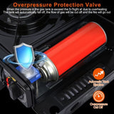3300W Portable Camping Stove Butane Canister Dual Fuel Burner Piezo Electric Ignition Single Burner 97074926