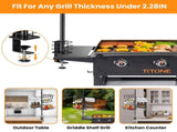 Upgraded BBQ Grill Caddy with Paper Towel Holder, Carbon Steel Griddle Storage Rack with Baskets & 43003459