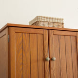 72.4" Tall Storage Cabinet Tall Storage Cabinet with 8 Doors and 4 Shelves ,Bookshelf Living Room, W1758P211012