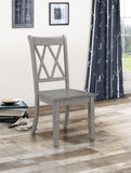 Casual Gray Finish Side Chairs Set of 2 Pine Veneer Transitional Double-X Back Design Dining Room B01143557