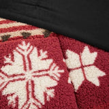 King/Cal King Print Sherpa Comforter Set B035100528