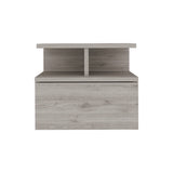 Adele Floating Nightstand with Drawer and Open Storage Shelves B070P188832