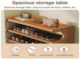 5 Tier Bamboo Shoe Rack, Free Standing Shoe Storage Organizer with Wood Grain Finish, Space Saving 65104641
