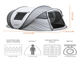 4-6 Persons White Gray Pop-Up Boat Tent T2602P172610