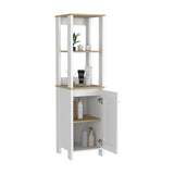 ZNTS St. Clair Linen Cabinet, Two Interior Shelves, Two Open Shelves, Single Door B200P188851