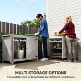 Outsunny Wooden Outdoor Storage Cabinet 61078974