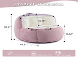 Oversized Bean Bag Chairs,Multicolor Faux Fur Couch Filled with Shredded Sponge,Large Lounger Sofa 71010083