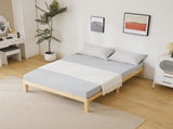Basic bed frame painted pine wood original color Full 189*136*30.5cm wooden bed single bed 29832787