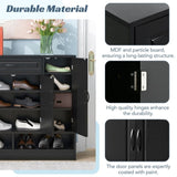 ON-TREND Sleek and Modern Shoe Cabinet Adjustable Shelves, Minimalist Shoe Storage Organizer WF304415AAB