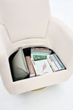 360 degree rotation armchair cotton linen skin friendly fabric ergonomic design living room chair W2113P235593