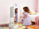 White, bow-patterned, MDF painted finish, 1-door, 1-shelf, rotatable 31262529