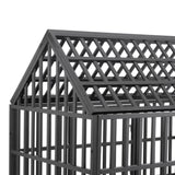 ZNTS Heavy Duty Dog Cage pet Crate with Roof & window on roof 84941990