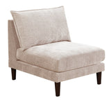 Beautiful Blush Pink Armless Chair Morgan Fabric 1pc Chair Pillow Soft Cushion Wood Legs Living Room B011P278578