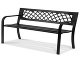 Outdoor Bench 46 in Metal Garden Bench 480 lbs Park Patio Yard Porch Bench 58980159