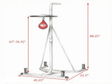 2-in-1 Heavy Duty Punching Stand Adjustable Height Freestanding Rack with Weighted Base & Speed 08800119