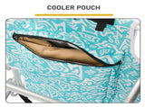 1 PCS Aluminum Beach Chair, 15 Inch Seat Height Teal Tribal Pattern, 5 Positions Reclining Folding 41980863