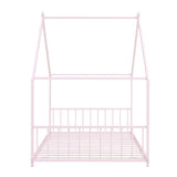 Twin Size Metal House Bed, Pink MF305886AAH