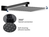 Male NPT Matte Black System, Faucet Set for Bathroom Fixtures with 12 Inch Rain 93928807