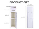 Narrow Bathroom Storage Cabinet Toilet Paper Holder, Freestanding Slim Bathroom Floor Cabinet 44816696