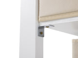 Wooden Frame Removable Top White Painted Pine Children's Cot with 3 Fabric Drawers 1 Fabric Bag 83557884