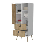 Kimball Tall Dresser, Modern Design with 2 Drawers and Ample Storage B128P176104