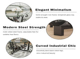 3-Piece Coffee Table Set, Tempered Glass Surface with Sturdy Metal Frame - Modern Living Room Sets T2398P354182