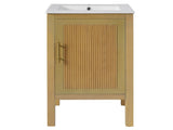 18" Bathroom Cabinet with Storage, Small Space Solution with Ceramic Sink, Adjustable Shelf, N710P426321P