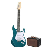 KST Stylish H-S-S Pickup Electric Guitar Kit with 5W AMP Bag Guitar Strap Strings Lake Blue 18724091