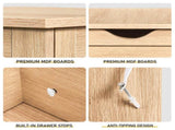 4-Drawer Density Board Triamine Veneer Bathroom Cabinet 11.82*11.82*32.29in Natural Wood 12549726