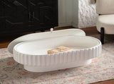 Fluted Storage Table with Lift-Off Lid, Sleek Texture, Perfect for Modern Living W3081P389037