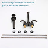 Bathroom Faucet 2-Handle Oil Rubbed Bronze Aerator, Swan Style 4-inch Centerset Vanity Sink T3177P277485