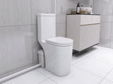 Upflush Toilet For Basement, 600W Macerating Toilet System With Powerful Dual Flush, Elongated 17.25 W2826P192011