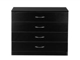 Modern Simple 4-Drawer Dresser Black 67789972