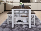 3 Pieces Counter Set Storage Space For Small Space Modern Farmhouse Design Retro Design Easy to W2537P369836